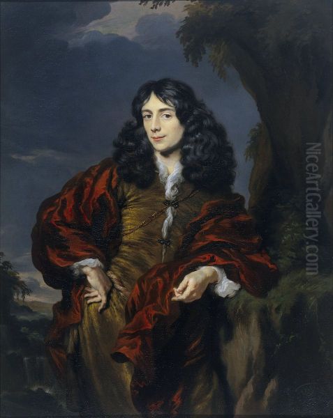 Portrait of a young man, possibly Simon van Alphen (1650-1730) Oil Painting by Nicolaes Maes