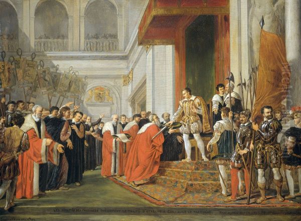 De Unie van Utrecht Oil Painting by Joseph Dionysius Odevaere