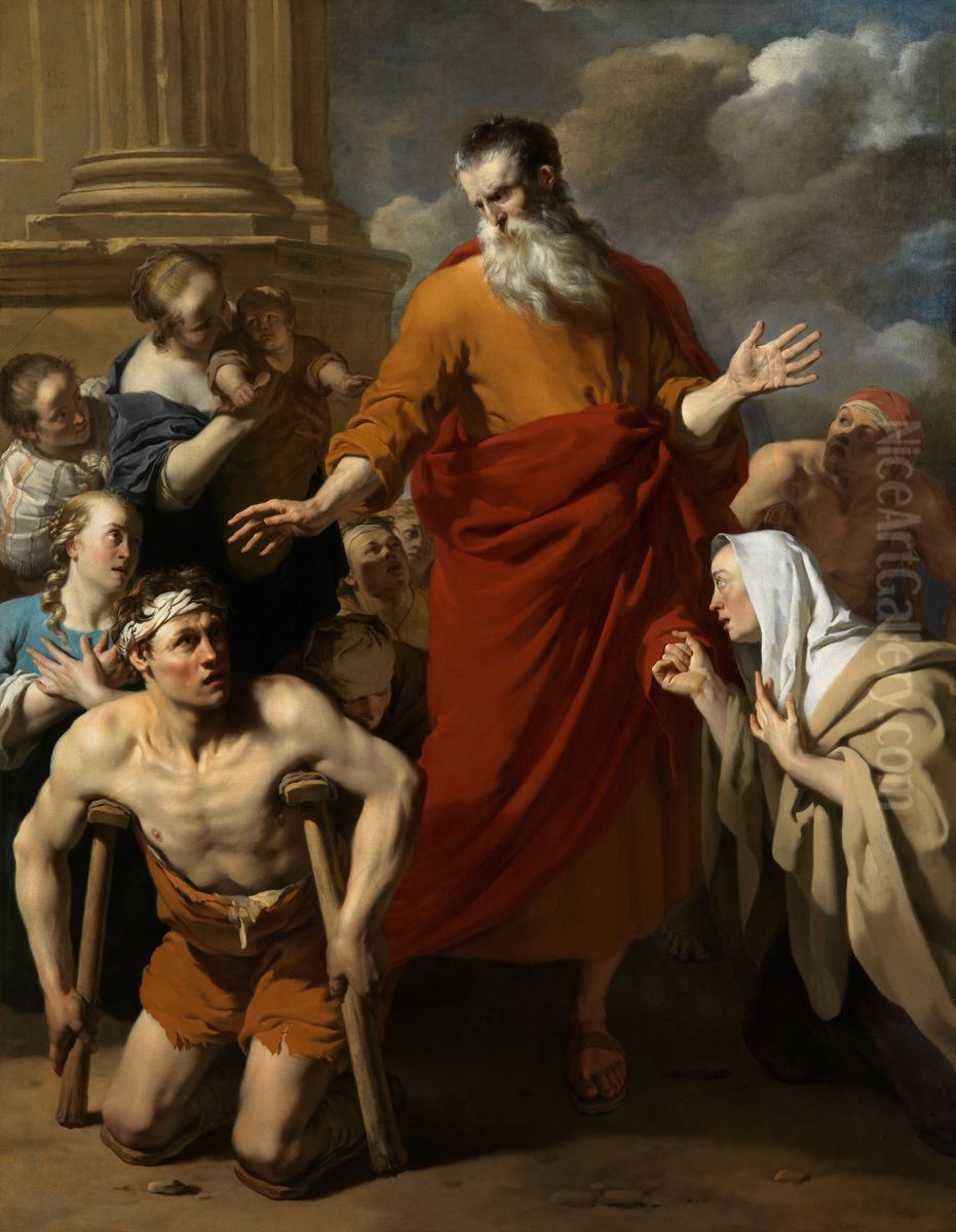 St Paul Healing the Cripple at Lystra Oil Painting by Karel Dujardin St Paul Healing the Cripple at Lystra Oil Painting by Karel Dujardin