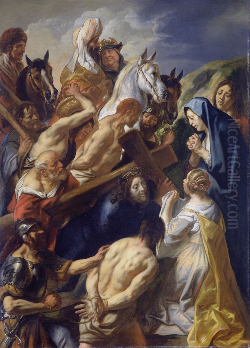The Bearing of the Cross Oil Painting by Jacob Jordaens