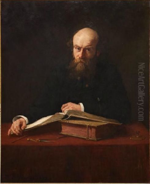 Portrait of Pierre Cuypers Oil Painting by Therese Schwartze