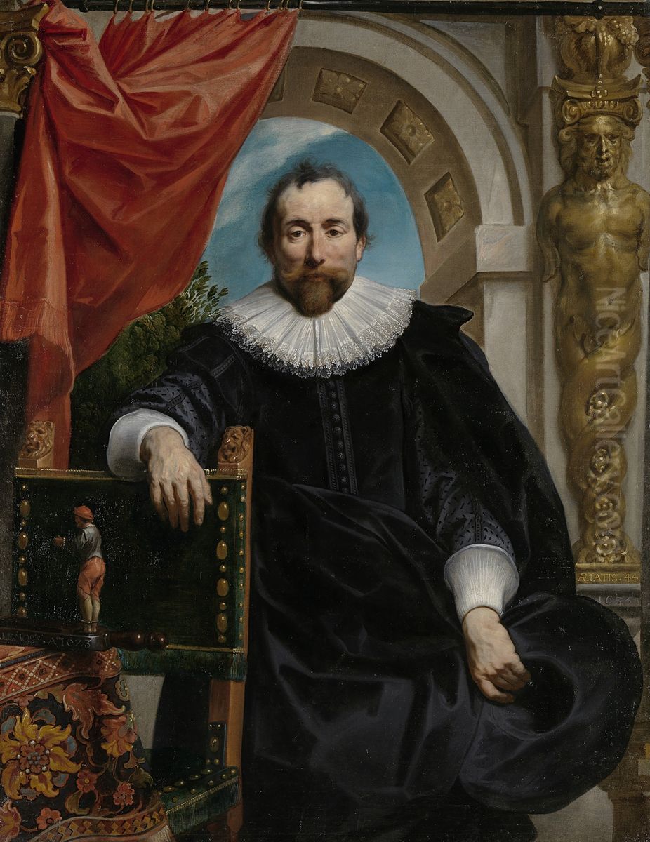 Portret van Rogier Le Witer (1591-1678), koopman in Antwerpen Oil Painting by Jacob Jordaens