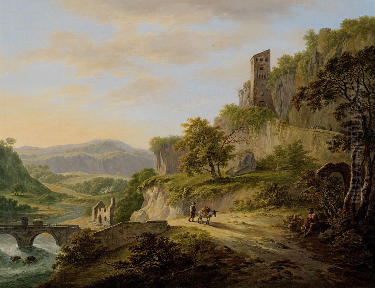 Gezicht op Civita Castellana Oil Painting by Daniel Dupre Gezicht op Civita Castellana Oil Painting by Daniel Dupre