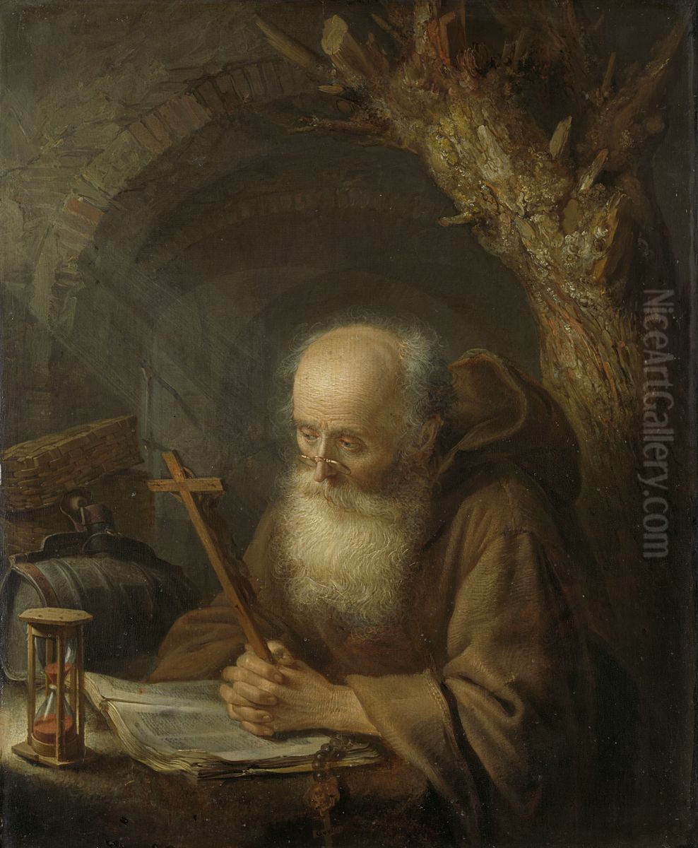Een kluizenaar Oil Painting by Gerrit Dou
