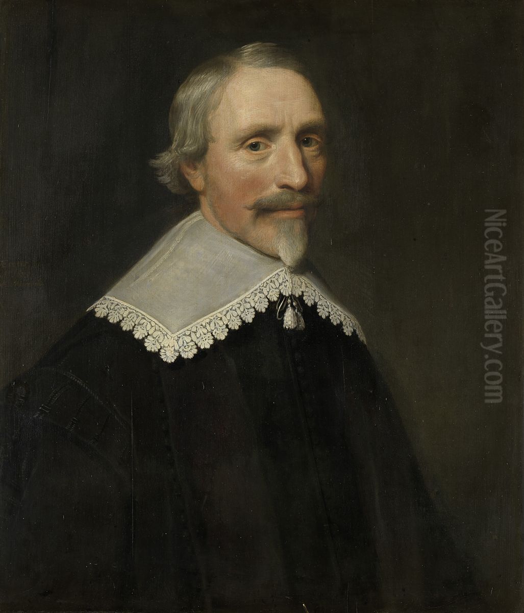 Portret van Jacob Cats Oil Painting by Michiel Jansz. van Mierevelt