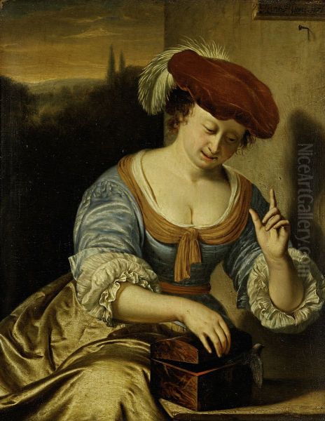 allegorie op de verloren kuisheid Oil Painting by Frans van Mieris