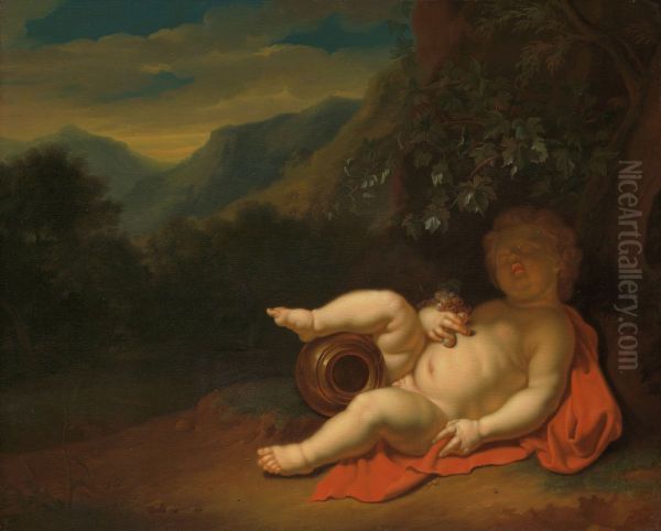 De jonge Bacchus Oil Painting by Pieter van der Werff