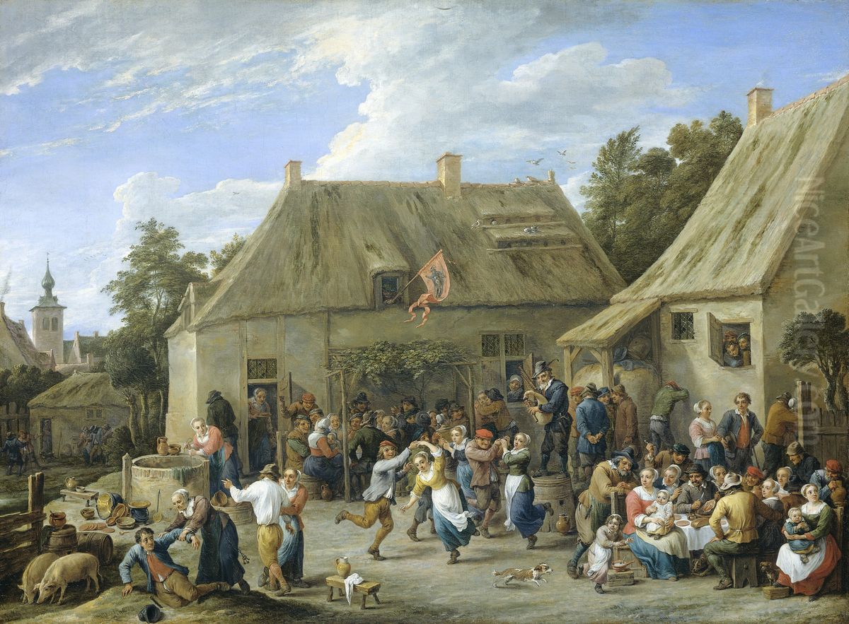 Peasant Kermis Oil Painting by David Teniers the Younger