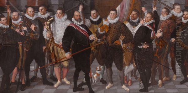 The Company of Captain Dirck Jacobsz Rosecrans and Lieutenant Pauw Oil Painting by Cornelis Ketel