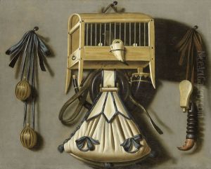 Stilleven met jachtgerei