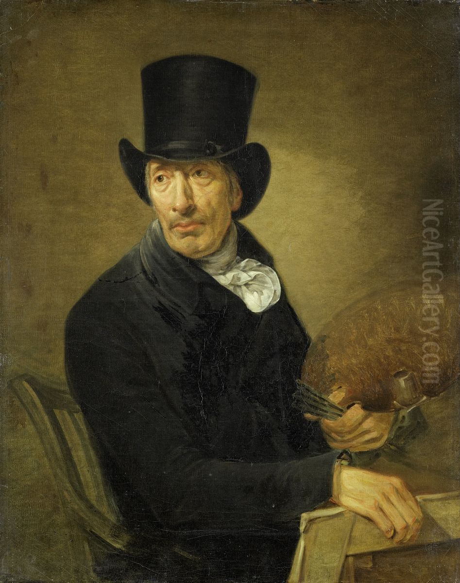 Pieter Barbiers Pz (1749-1842). Schilder Oil Painting by Jean Augustin Daiwaille