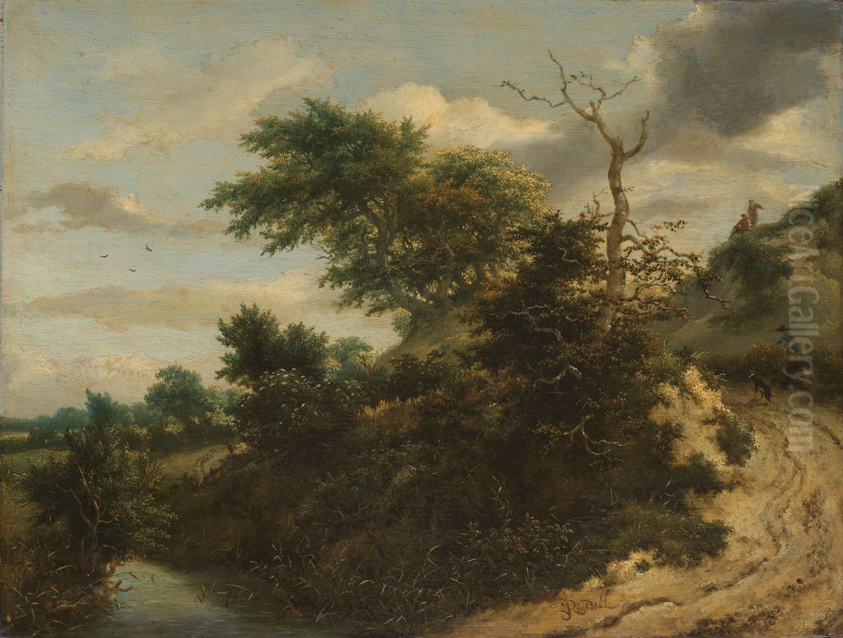 Sandy Track in the Dunes Oil Painting by Jacob Van Ruisdael