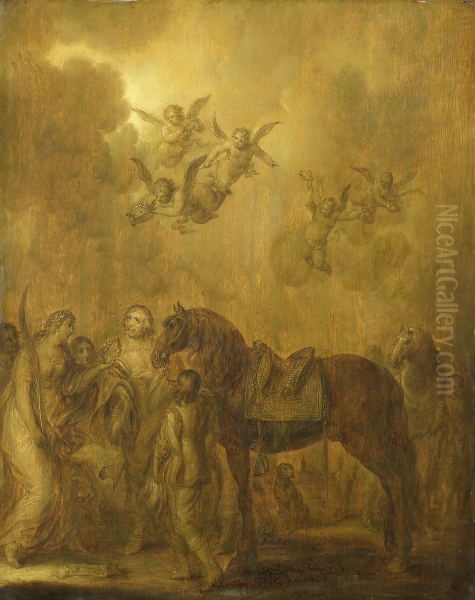 Allegorie zr Stadthalterschaft von Prinz Friedrich Heinrich Oil Painting by Adriaen van de Venne