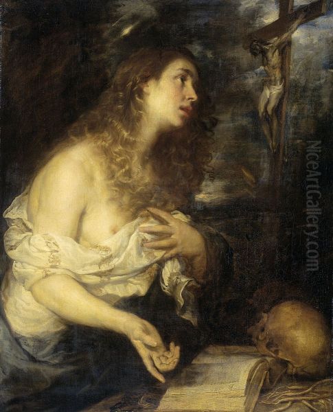 De boetvaardige Maria Magdalena Oil Painting by Mateo Cerezo