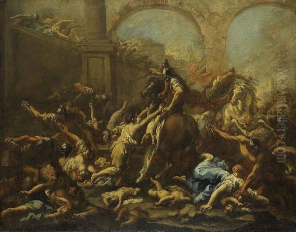 De kindermoord te Bethlehem Oil Painting by Alessandro Magnasco