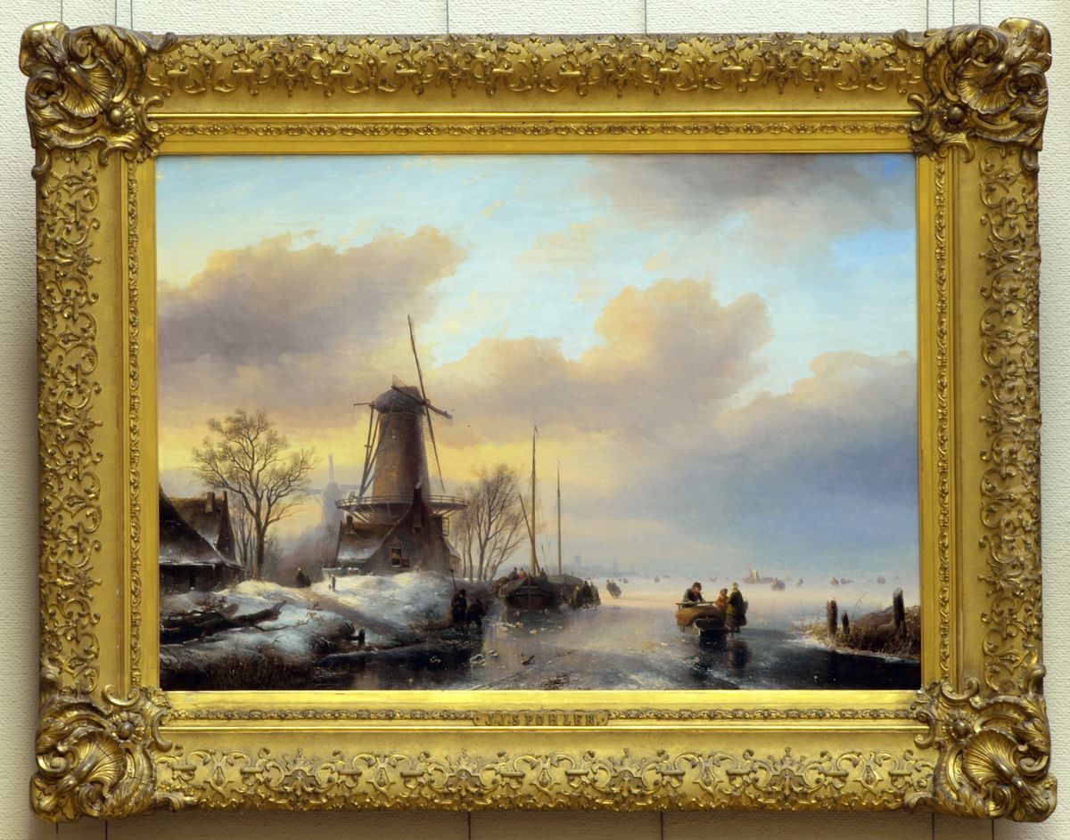 Winterlandschap Oil Painting by Jan Jacob Spohler
