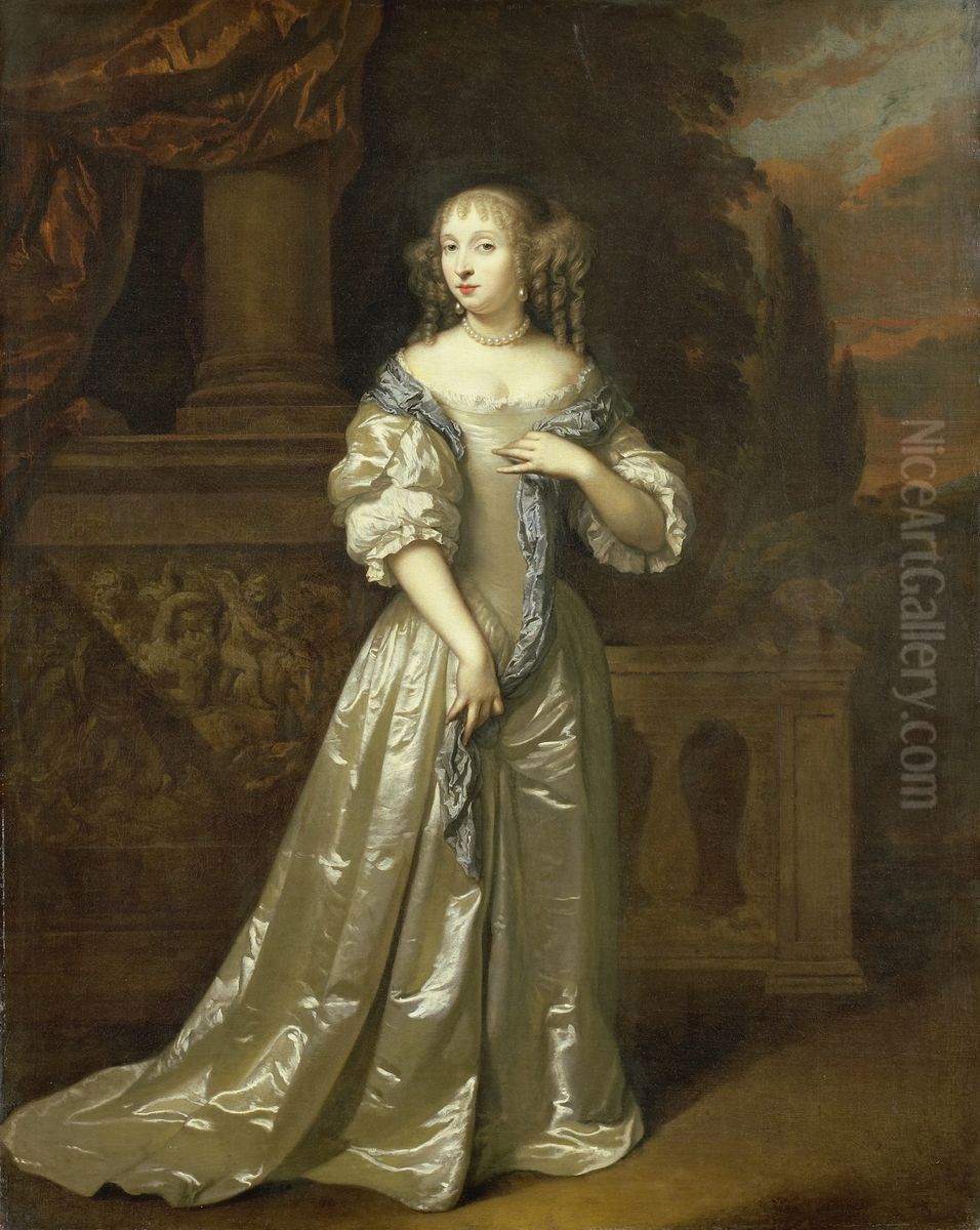 Portret van Lady Philippina Staunton, echtgenote van Roelof van Arkel, heer van Burgst Oil Painting by Caspar Netscher