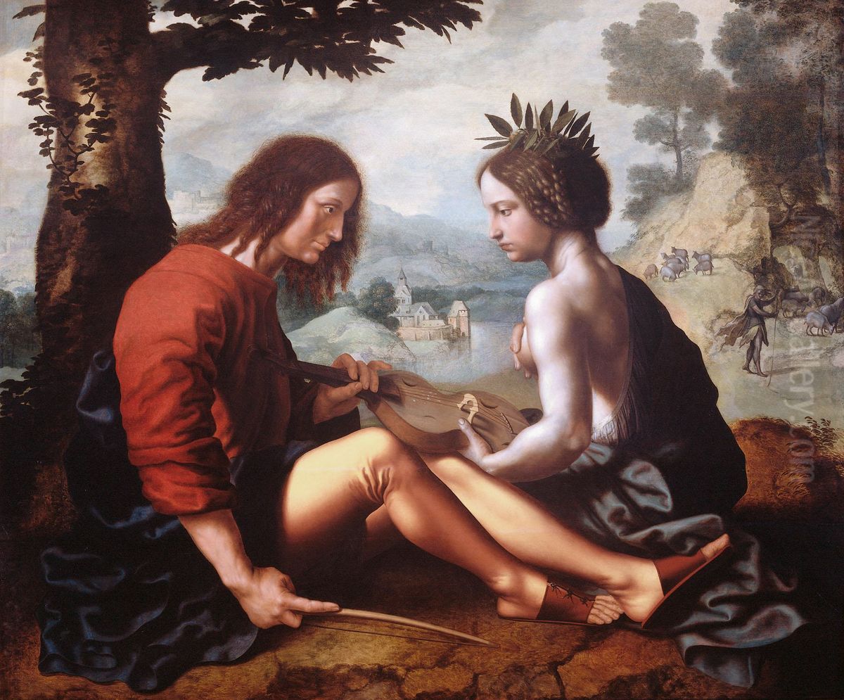 Allegorical Scene.[3] Oil Painting by Jan Sanders Van Hemessen