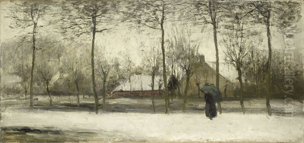 Winterlandschap Oil Painting by Willem Maris