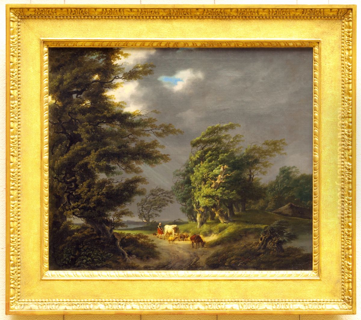 Landschap bij stormachtig weer Oil Painting by Hermanus Van Brussel