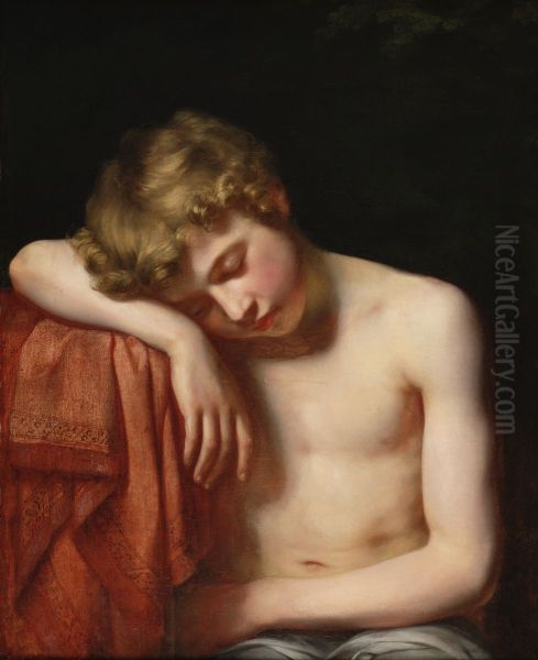 Sleeping boy Oil Painting by Woutherus Mol