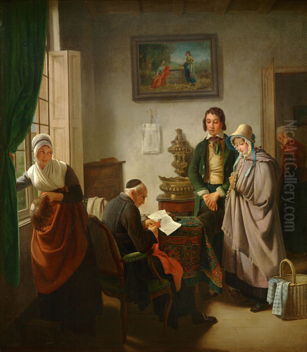 Visit at the pastor's Oil Painting by Jozef Geirnaert Visit at the pastor's Oil Painting by Jozef Geirnaert