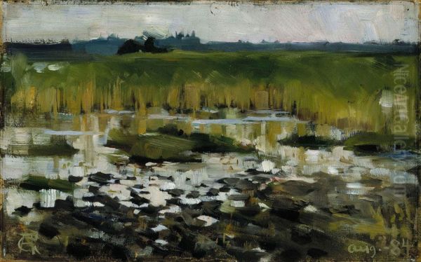Kaislikko Oil Painting by Akseli Gallen-Kallela