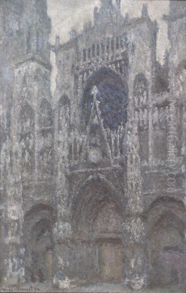 The Cathedral in Rouen. The portal, Grey Weather Oil Painting by Claude Monet