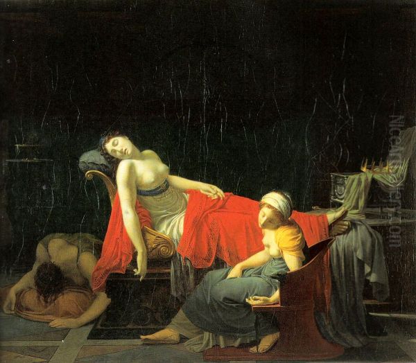 Der Tod der Kleopatra Oil Painting by Jean-Baptiste Regnault