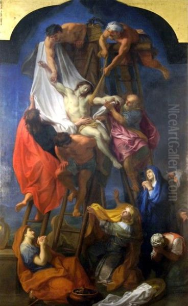 The Deposition Oil Painting by Charles Le Brun
