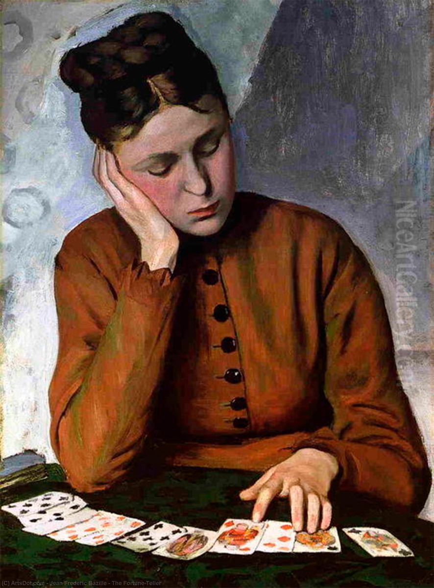 La Tireuse de cartes Oil Painting by Frederic Bazille