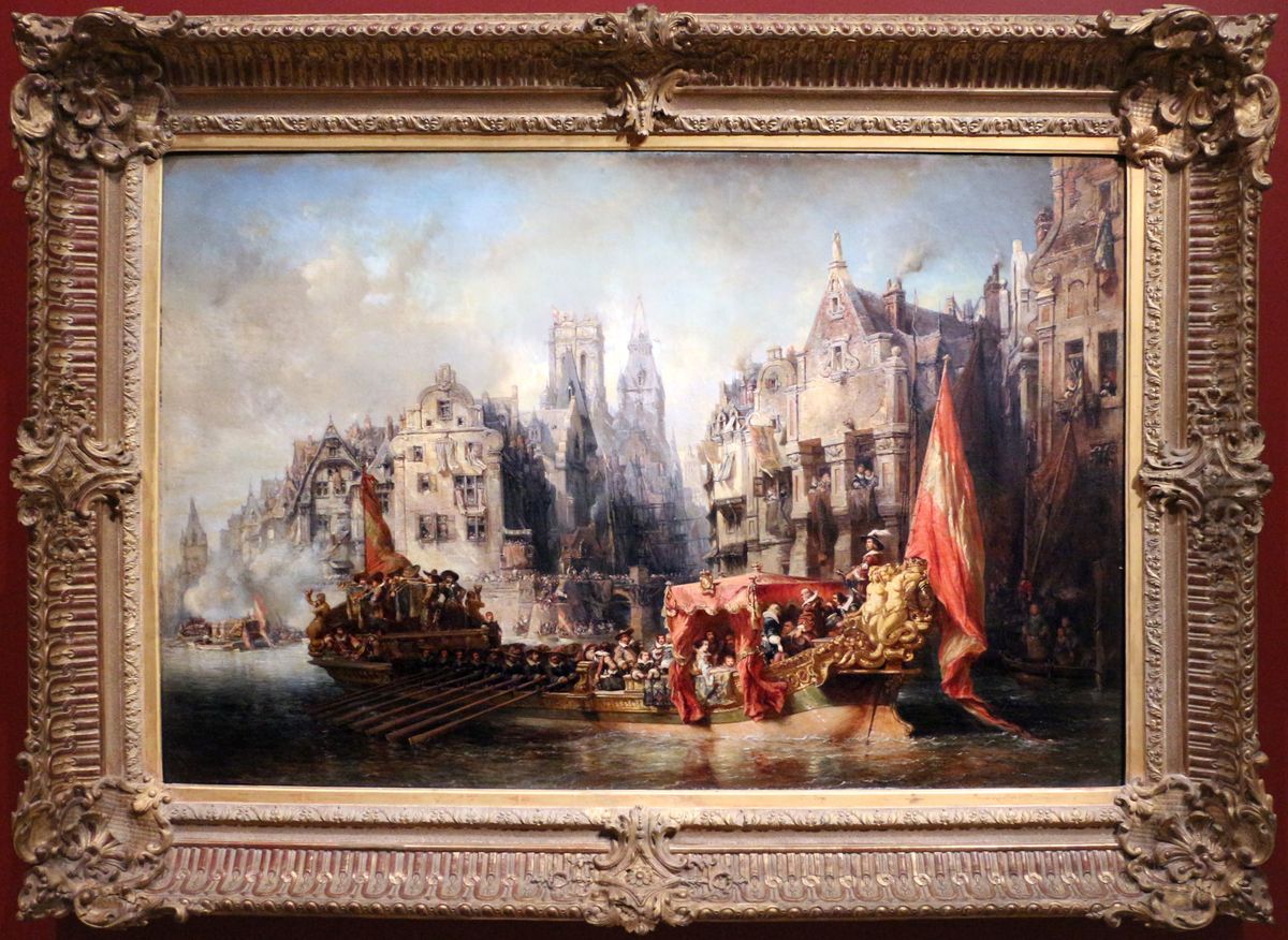 The arrival of Alva in Rotterdam Oil Painting by Eugene Isabey The arrival of Alva in Rotterdam Oil Painting by Eugene Isabey