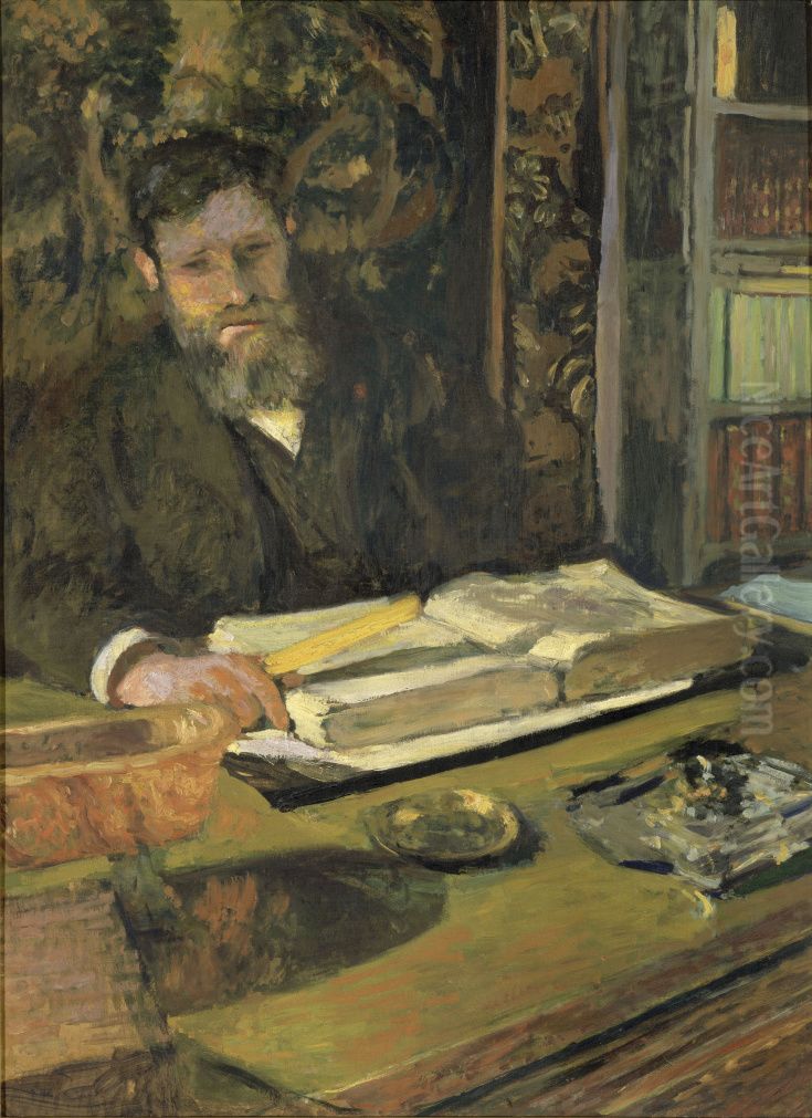 Arthur Fontaine Oil Painting by Jean-Edouard Vuillard