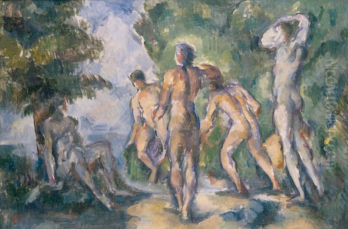 Baigneurs Oil Painting by Paul Cezanne