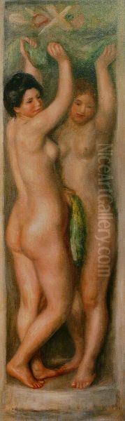 Cariatides Oil Painting by Pierre Auguste Renoir