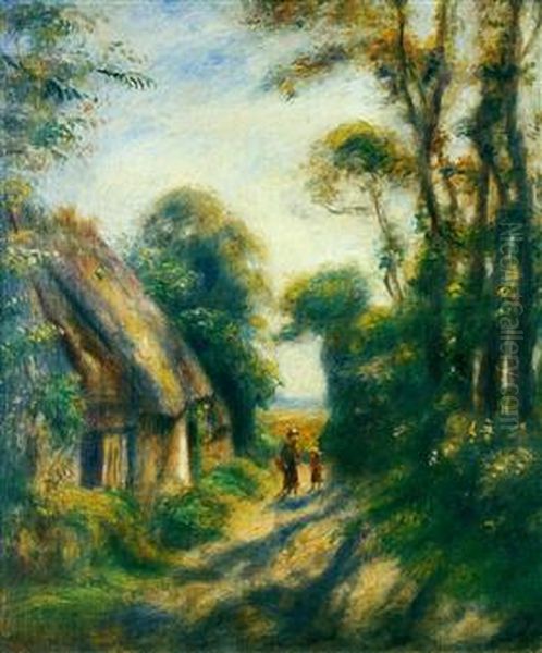 Chaumieres aux environs de Berneval Oil Painting by Pierre Auguste Renoir