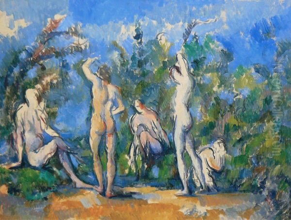 Baigneurs (Bathers) Oil Painting by Paul Cezanne