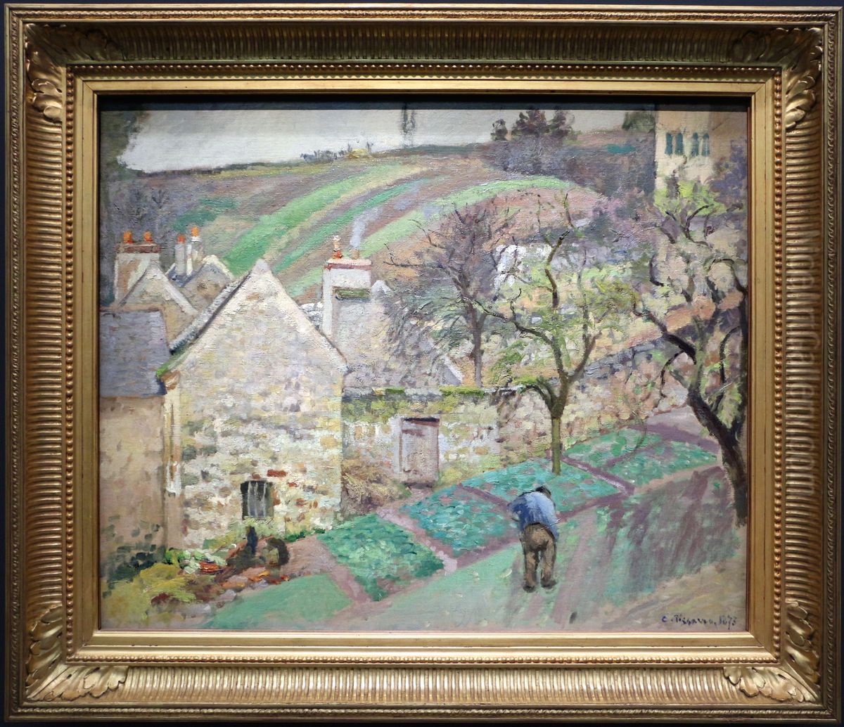 Coteau de l'Hermitage, Pontoise Oil Painting by Camille Pissarro