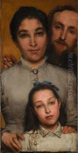 Dalou, his Wife and his Daughter