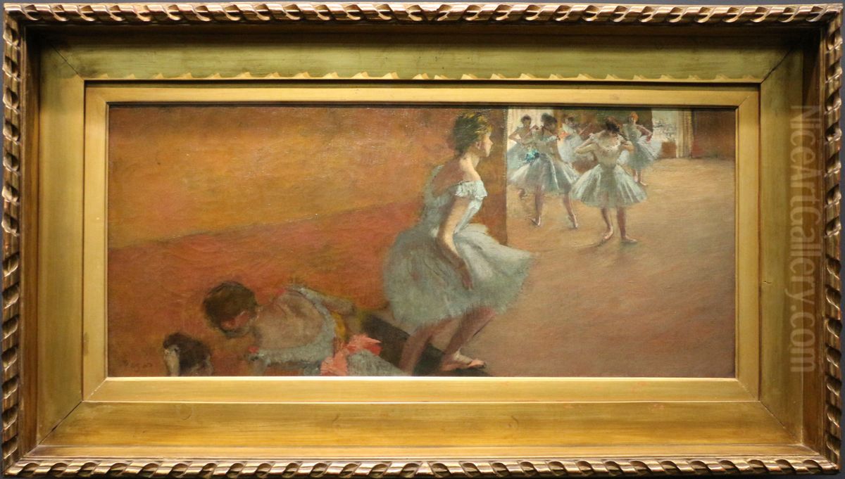 Danseuses montant un escalier Oil Painting by Edgar Degas