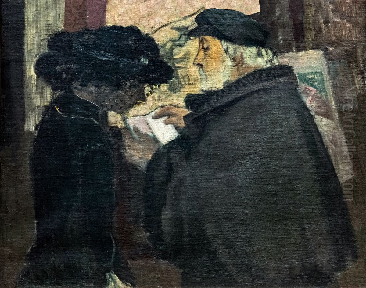 Degas and his model Oil Painting by Maurice Denis