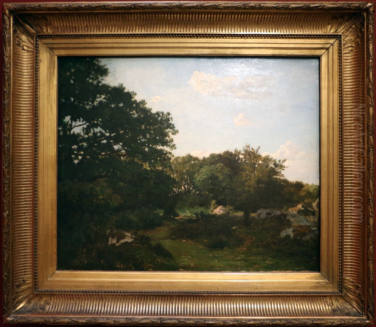 Foret de Fontainebleau Oil Painting by Frederic Bazille Foret de Fontainebleau Oil Painting by Frederic Bazille