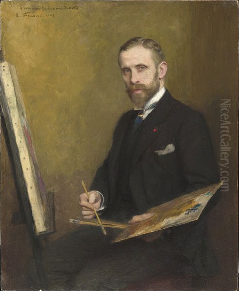 Guillaume Dubufe Oil Painting by Friant Emile