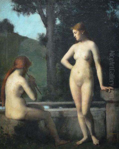 Idylle Oil Painting by Jean-Jacques Henner