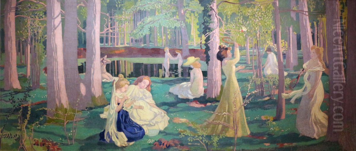gioco del volano Oil Painting by Maurice Denis gioco del volano Oil Painting by Maurice Denis