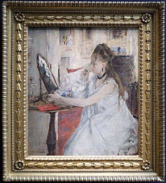 giovane donna che si impomata Oil Painting by Berthe Morisot