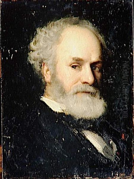 Jules Janssen Oil Painting by Jean-Jacques Henner