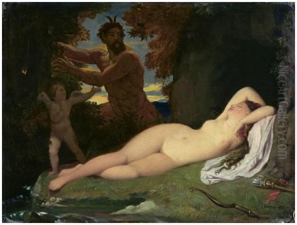 Jupiter et Antiope Oil Painting by Jean-Auguste-Dominique Ingres