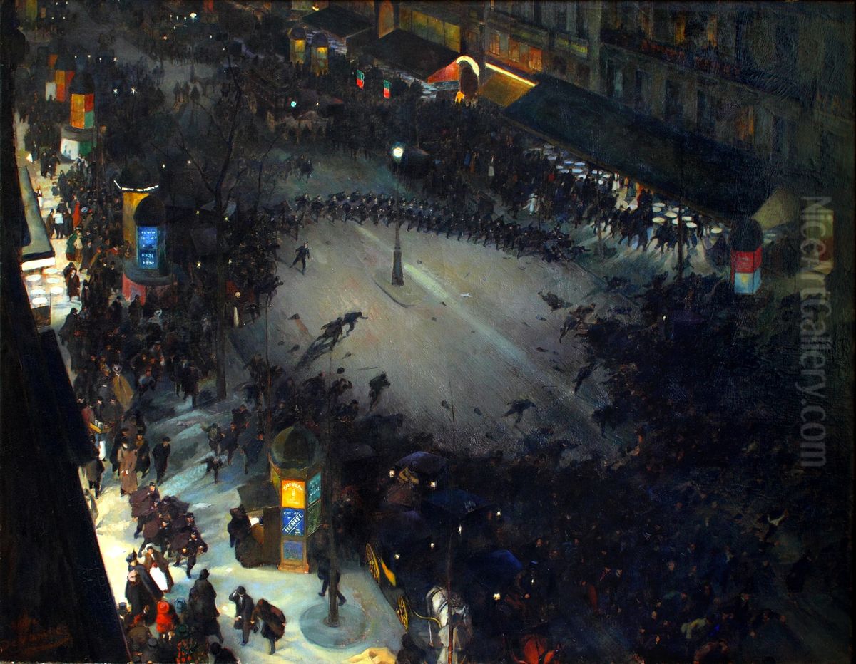 The Charge Oil Painting by Andre Devambez
