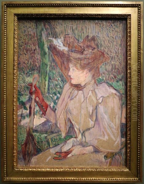 La Femme aux gants Oil Painting by Henri De Toulouse-Lautrec